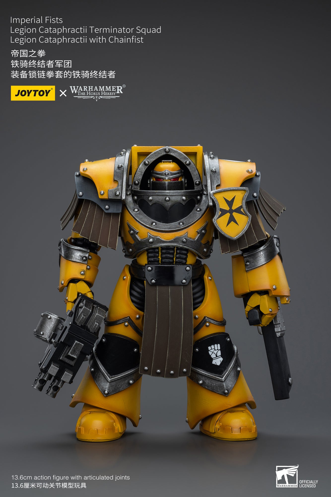 1/18 Scale JOYTOY Warhammer The Horus Heresy Imperial Fists Legion Cataphractii Terminator Squad Action Figures - Perfect for Collectors, Wargaming & Display