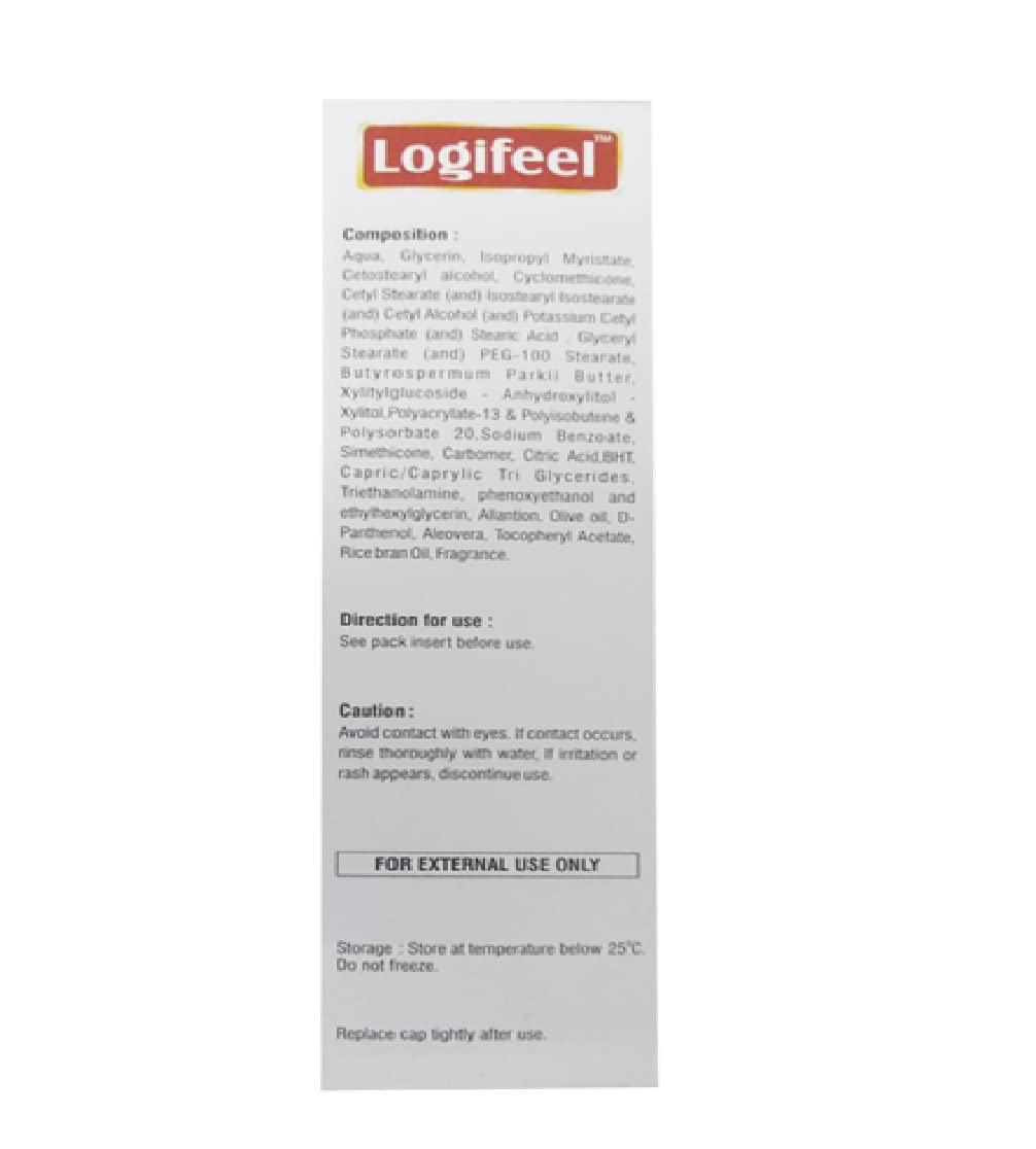 LOGIFEEL Hydrating Body Lotion for Dry Skin - 100ml Moisturizing Cream with Shea Butter & Vitamin E | Daily Skincare for Women & Men | Perfect for Winter Care & After Shower Use