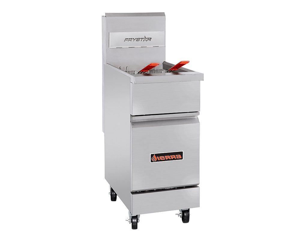 FRYSTAR 500 Millivolt Thermostat Control Tube Fired Gas Fryer - Commercial Deep Fryer for Restaurants, Food Trucks & Catering - Perfect for Frying Chicken, Fish & French Fries