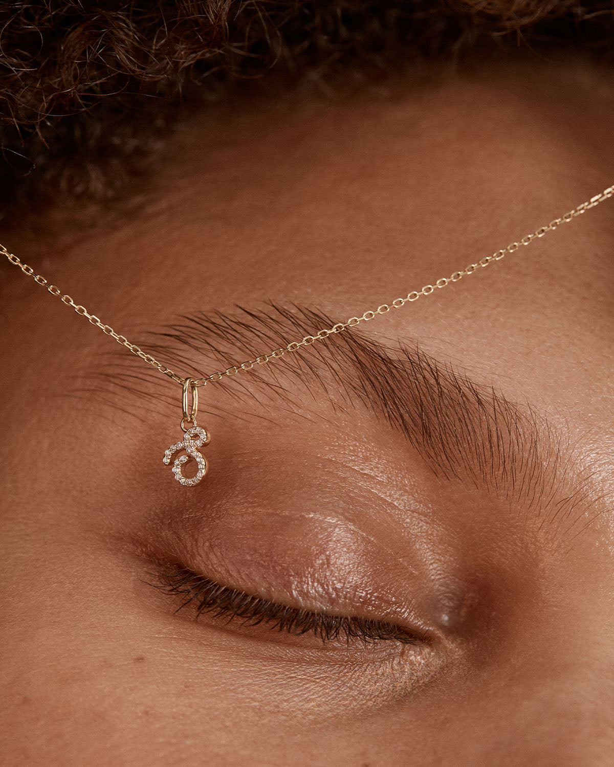 14K Solid Gold Forever Love Diamond Letter Necklace Pendant - Personalized Initial Jewelry Gift for Women, Perfect for Valentine's Day, Anniversary & Special Occasions