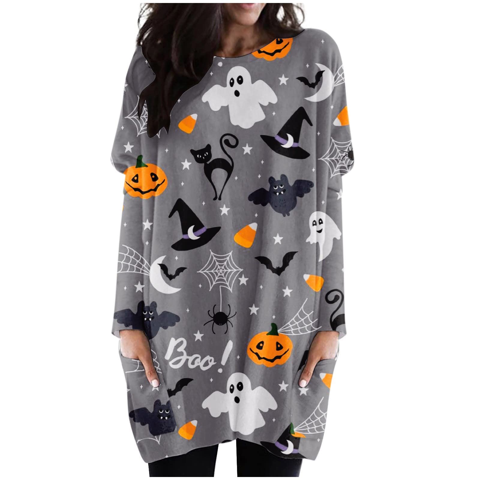 Women's Flowy Printed Tunic Blouse - Soft Oversized Work & Office Wear