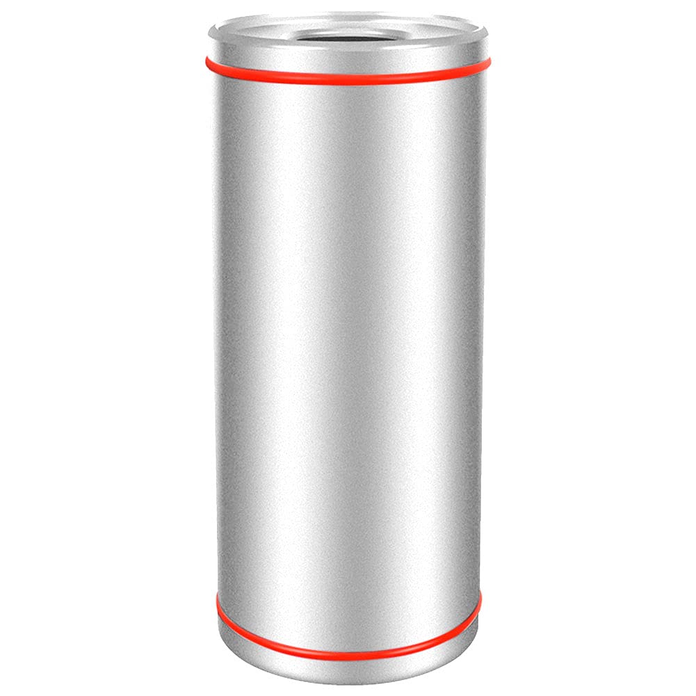 Premium Aluminum Alloy Tissue Box Holder - Round Cylinder Design with Pump Dispenser for Car, Home & Office | Multi-Functional Silver Tissue Case | Perfect for Vehicles, Desks & Living Rooms