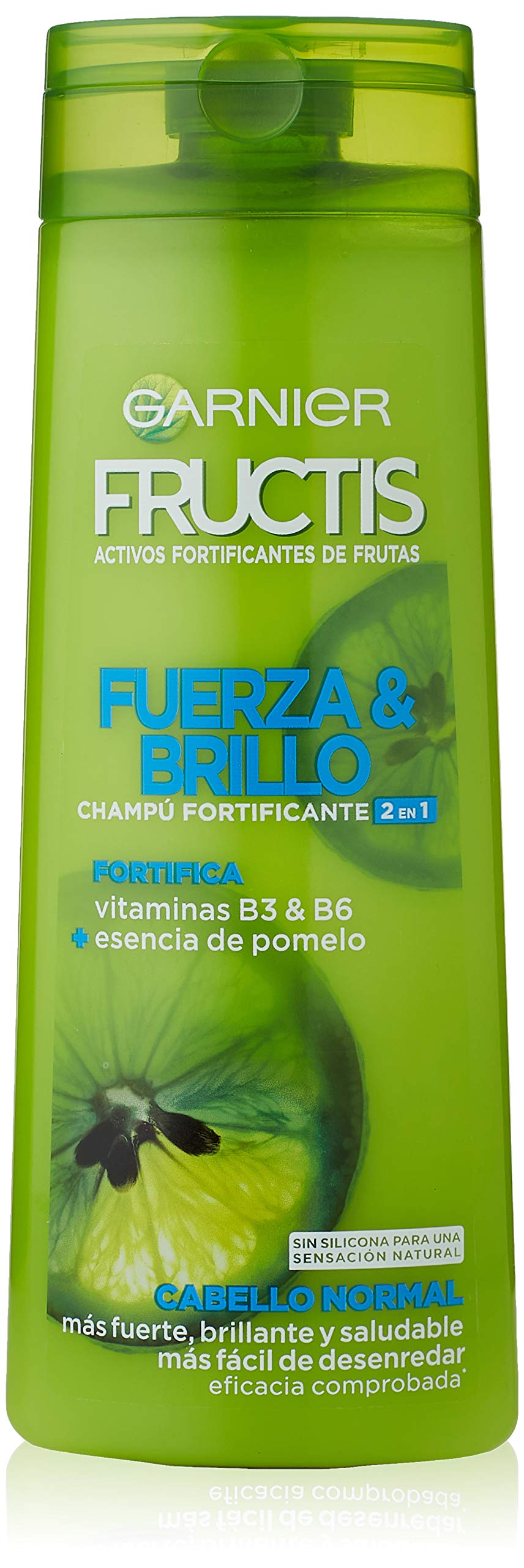Garnier Fructis Strength & Shine 2-in-1 Shampoo for Damaged Hair - 12.2 fl oz (360ml) - Repairing & Smoothing Formula for Daily Hair Care at Home or Gym
