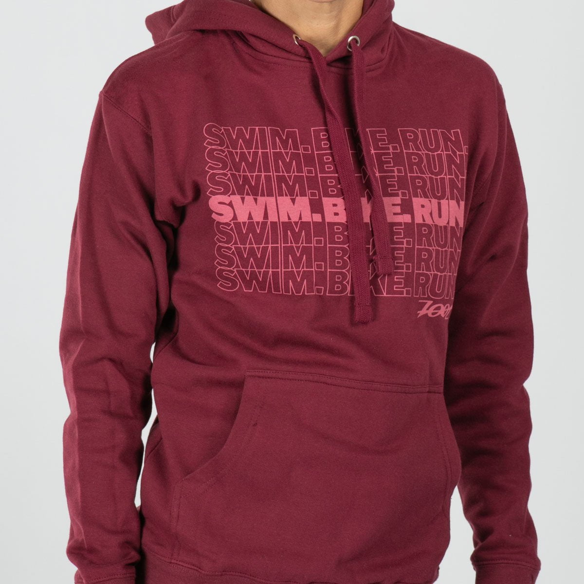 Unisex Swim Bike Run Hoodie - Breathable & Quick-Dry Athletic Pullover for Triathlon Training - Maroon | Perfect for Cycling, Running & Outdoor Sports