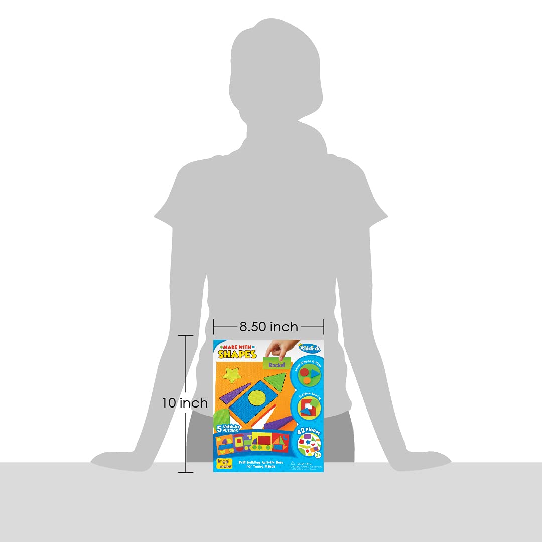 Imagimake Vehicle Shape Puzzle - Montessori Learning Toy for Toddlers Ages 3+ | Preschool STEM Activities | Educational Shape Matching Game for Kids | Perfect for Classroom & Homeschool Play