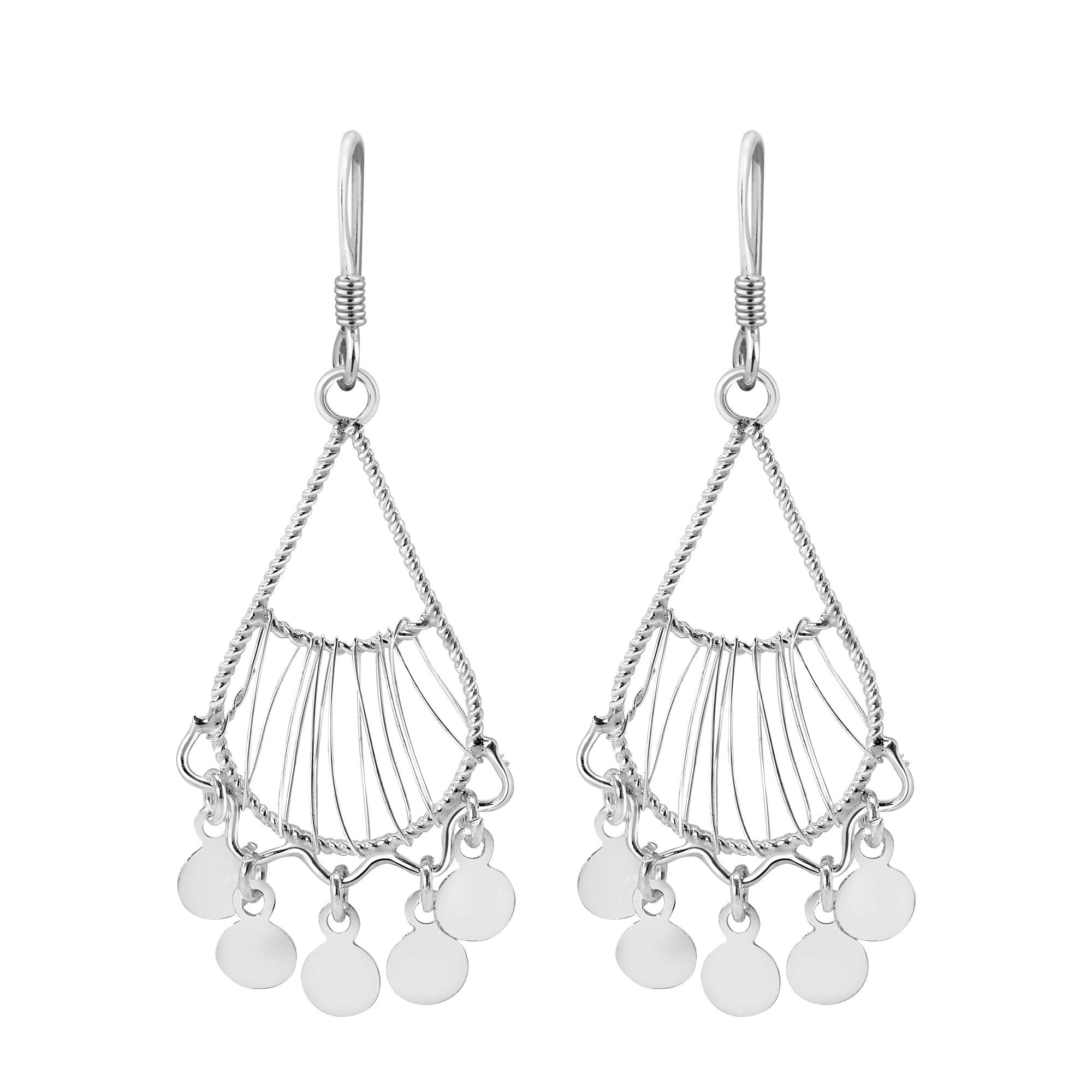 Elegant Teardrop Chandelier .925 Sterling Silver Dangle Earrings for Women - Perfect for Weddings, Parties & Evening Events