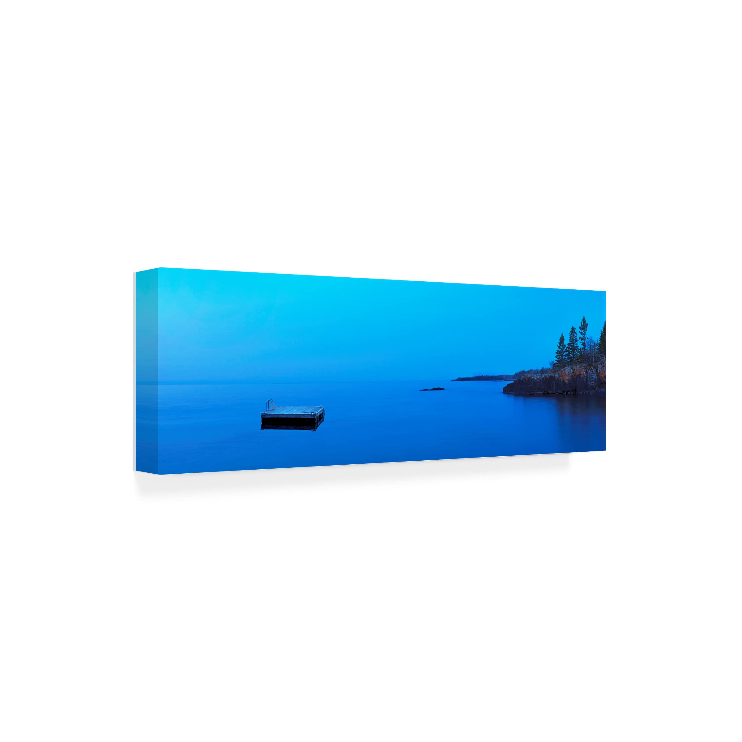 Trademark Fine Art 'Lakescape Panorama X' Canvas Wall Art by James McLoughlin - Stunning Landscape Painting for Living Room, Bedroom & Office Decor