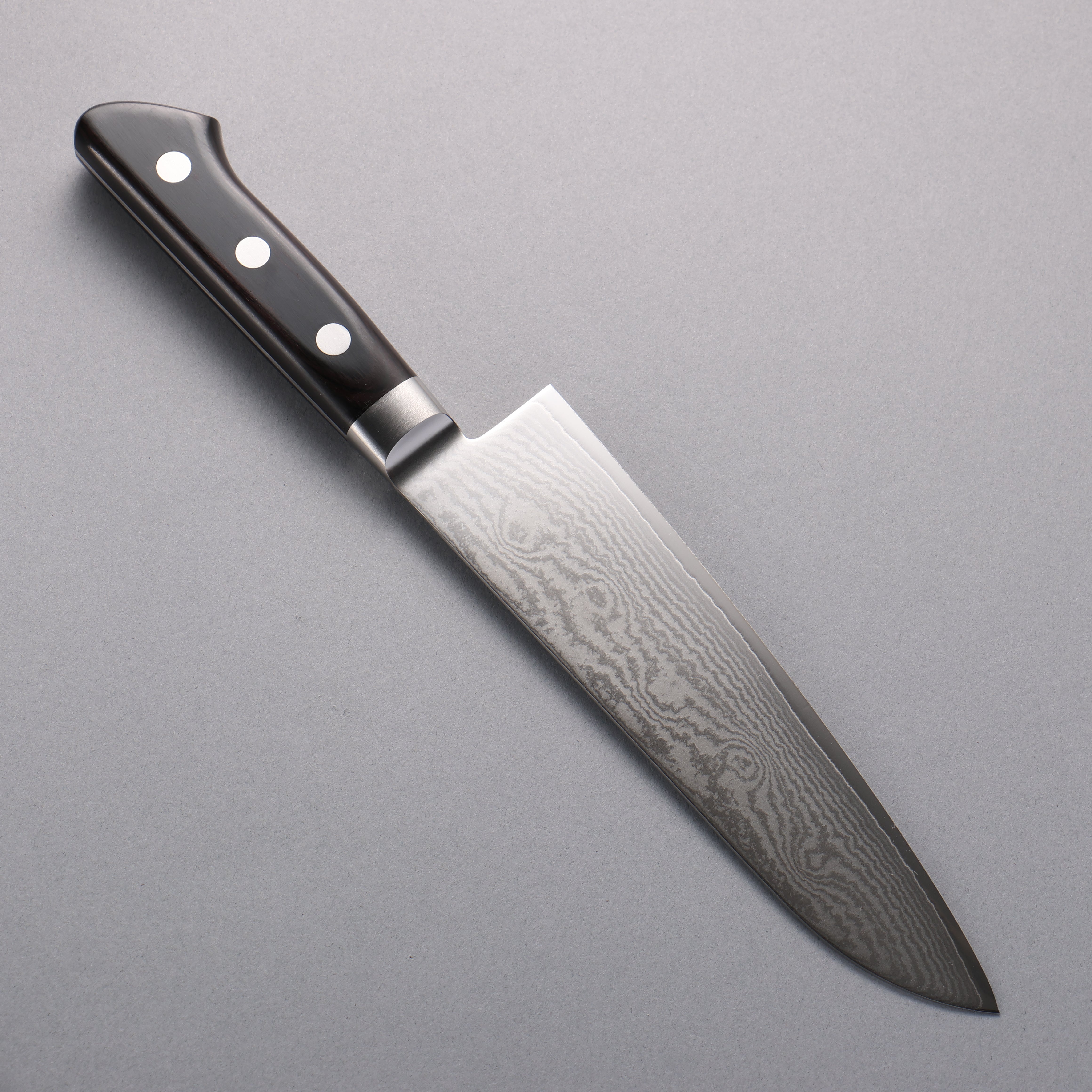Premium Seisuke VG10 33-Layer Damascus Santoku Knife 180mm - Black Pakkawood Handle - Japanese Kitchen Knife for Slicing, Dicing & Chopping Vegetables, Meat & Fish
