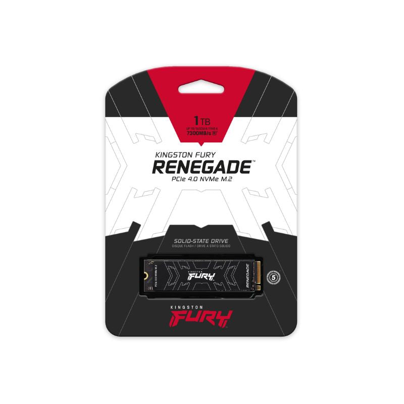 Kingston FURY Renegade 1TB M.2 NVMe Internal SSD - High-Speed Gaming & Work Storage for PC/Laptop (Black) - Perfect for Gaming, Video Editing & Fast Boot Times