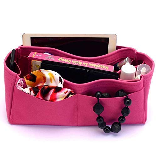 Genuine Suede Leather Handbag Organizer Insert for Louis Vuitton Graceful PM & MM Bags - Fashionable Purse Organizer for Work, Travel & Daily Use