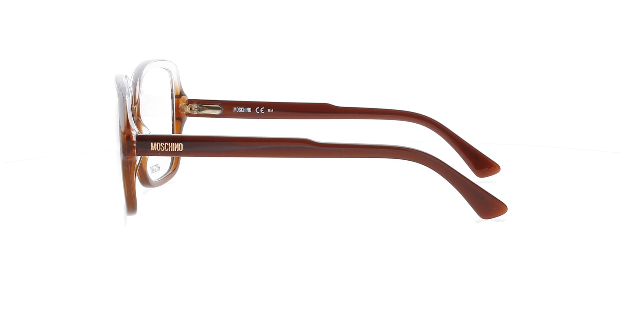 Stylish Moschino Gradient Crystal & Brown Eyeglass Frames for Women - Perfect for Fashion, Office, and Everyday Wear