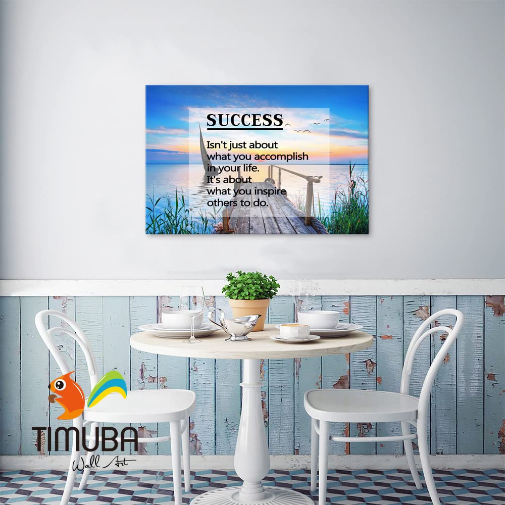 Inspirational Canvas Wall Art for Office & Home - 'Mindset is Everything' Motivational Quote Print, Framed Gym & Workout Decor (24x36 Inches) - Perfect for Office, Home Gym & Workspace Motivation