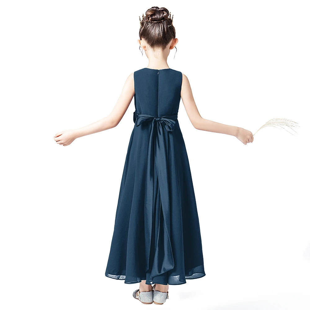 Junior Bridesmaid Dresses for Teens - Ankle-Length Flower Girl Gowns for Wedding Party | Perfect for Kids' Formal Occasions, Church Events & Special Celebrations