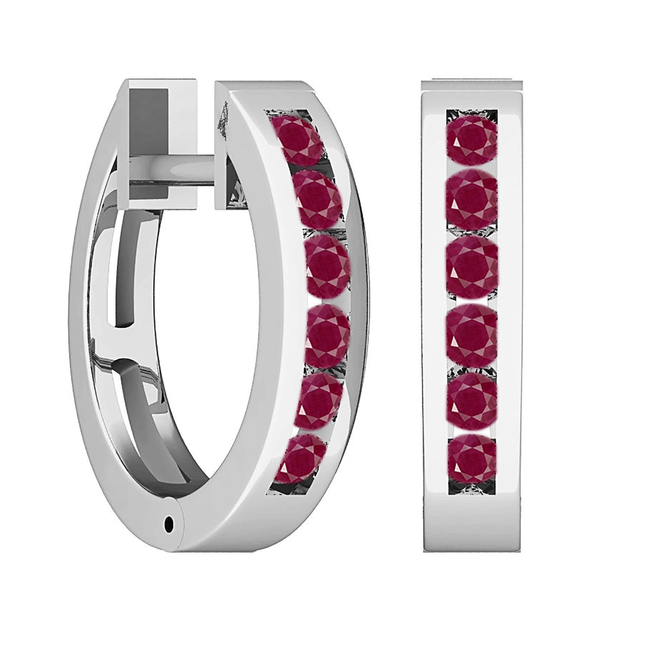 Dazzlingrock Collection 0.36 Cttw 10K White Gold Hoop Earrings for Women - Elegant Everyday Jewelry for Work, Parties & Special Occasions