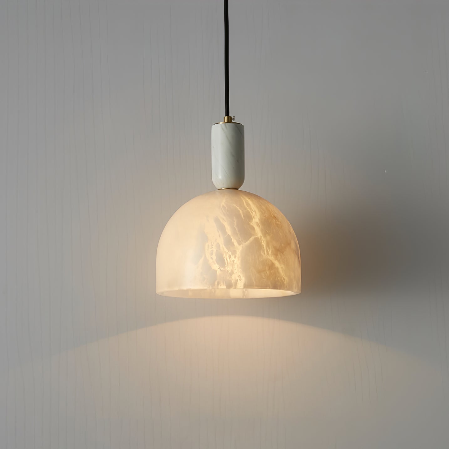 Blair Alabaster Pendant Light - Modern White Glass Ceiling Lamp for Dining Room, Kitchen Island & Bedroom Lighting