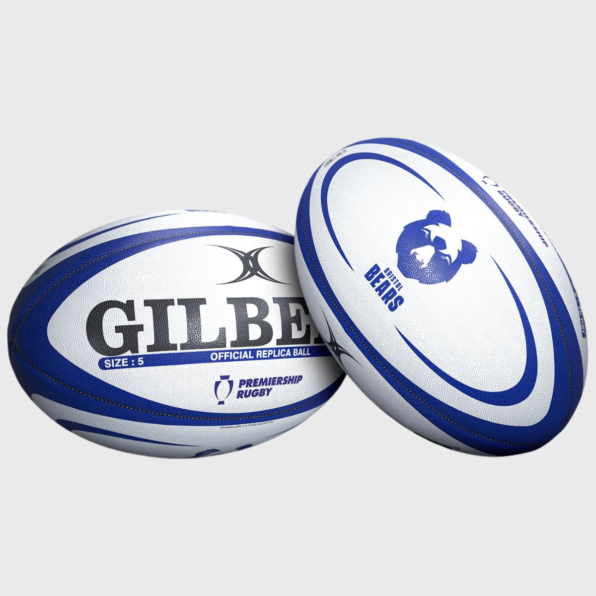 Gilbert Bristol Bears Official Replica Rugby Ball - Match & Training Ball for Rugby Fans & Players - Perfect for Games, Practice & Collectibles