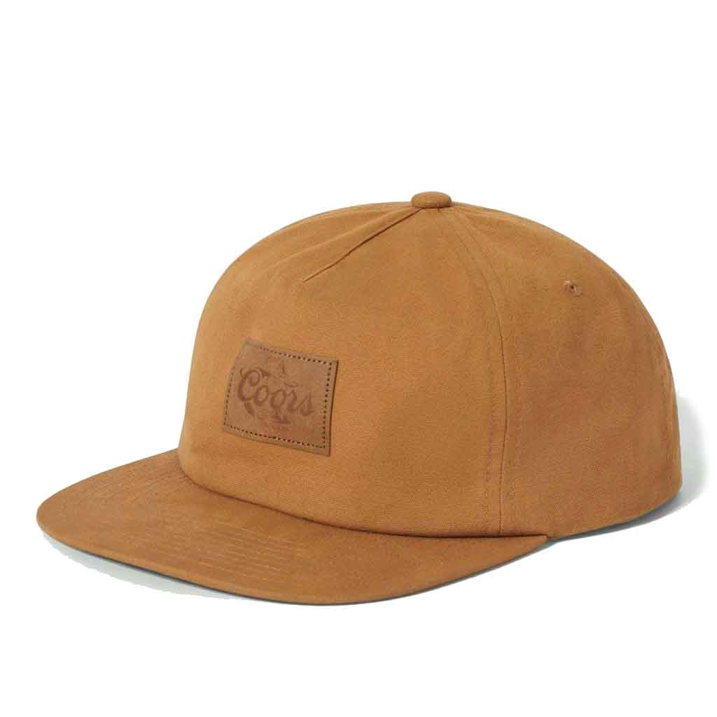 Brixton x Coors Wayne MP Snapback Hat - Vintage Washed Copper Color for Men - Perfect for Casual Wear, Outdoor Activities & Street Fashion