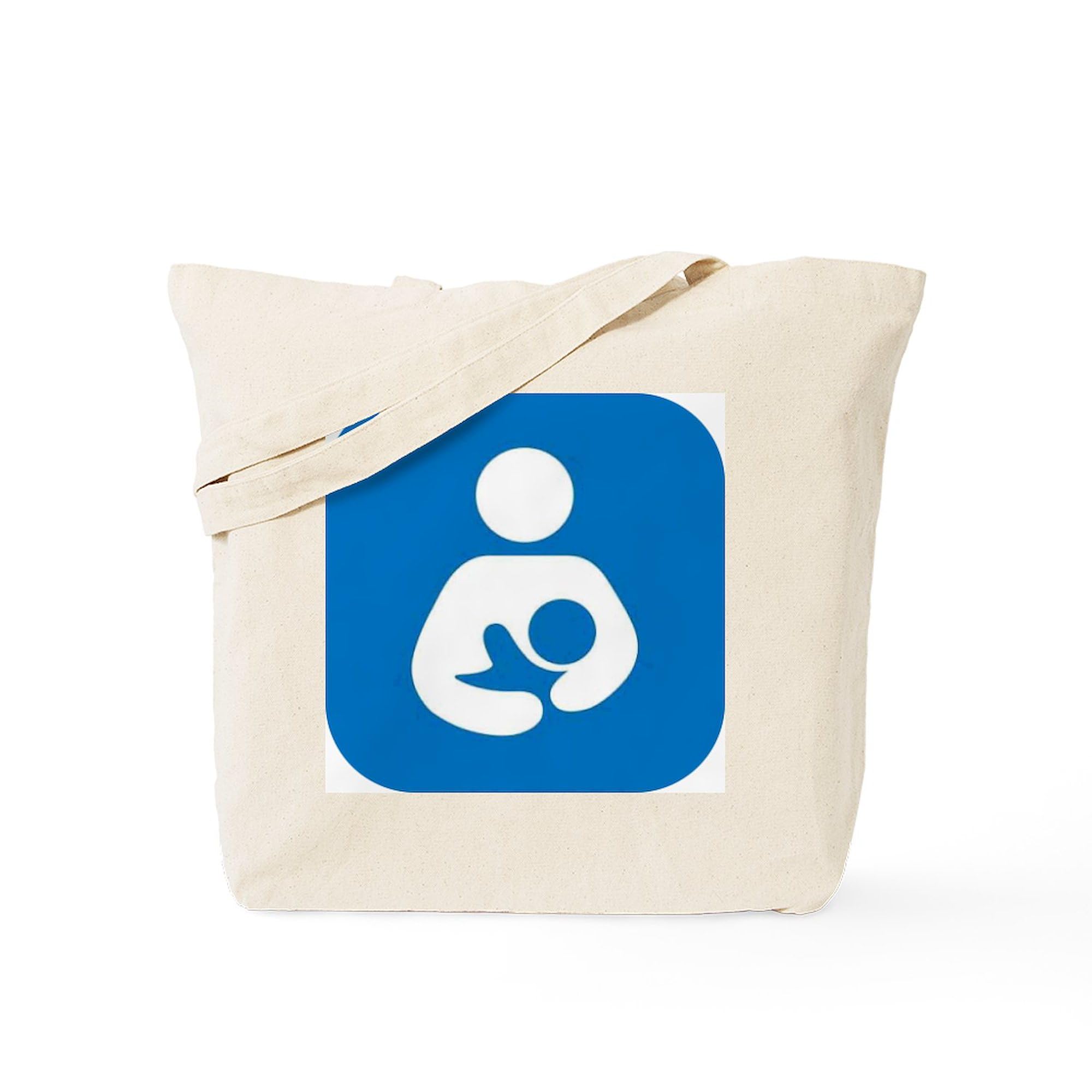 National Breastfeeding Symbol Tote Bag - Eco-Friendly Natural Canvas Reusable Shopping Bag for Moms | Perfect for Groceries, Diaper Bag & Breastfeeding Support