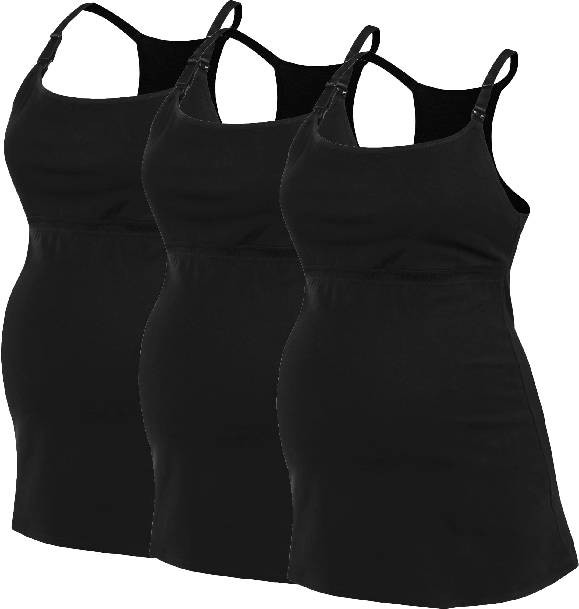 Comfortable Cotton Nursing Tank Top with Built-in Shelf Bra - Maternity Cami for Breastfeeding & Pregnancy - Perfect for Nursing, Lounging & Everyday Wear