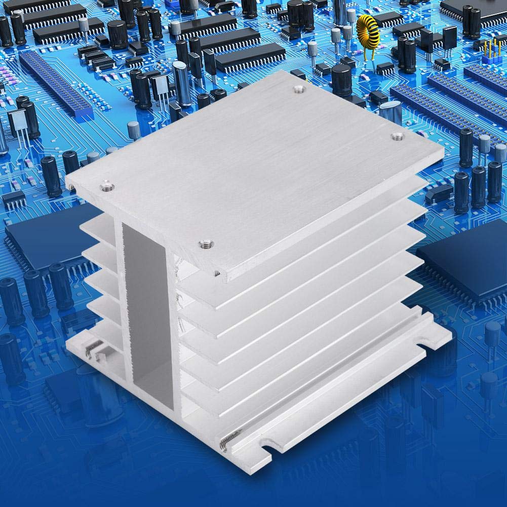 3 Phase Aluminum SSR Heatsink for DIN Rail Mount - High Efficiency Cooling for Solid State Relays - Ideal for Industrial Automation & Power Control Systems
