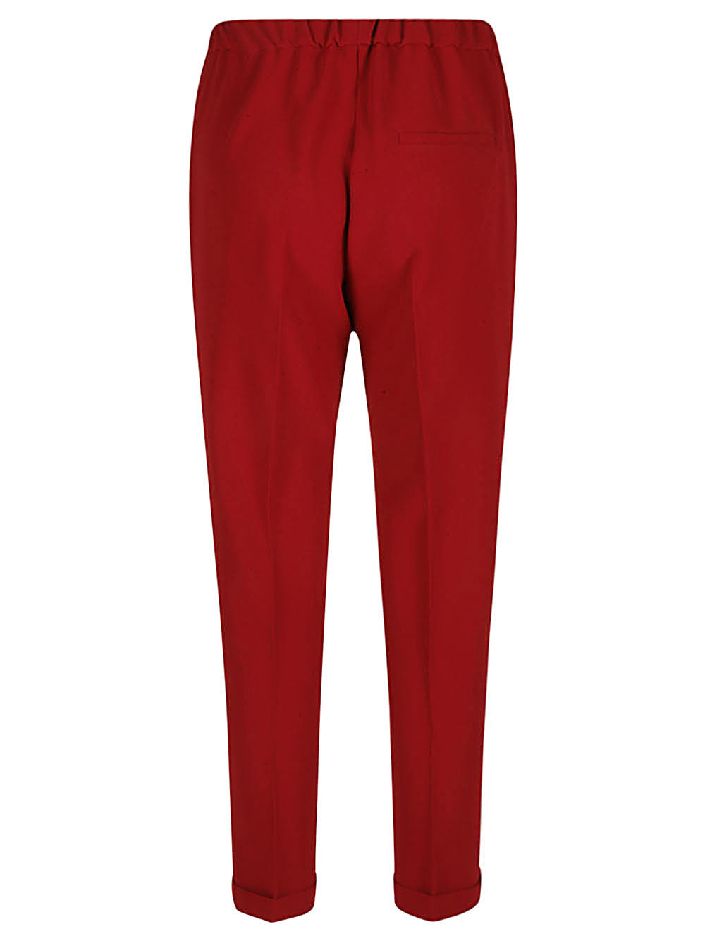 Alberto Biani Women's Red High-Waisted Trousers - Comfortable Stretch Pants for Work, Office & Casual Wear