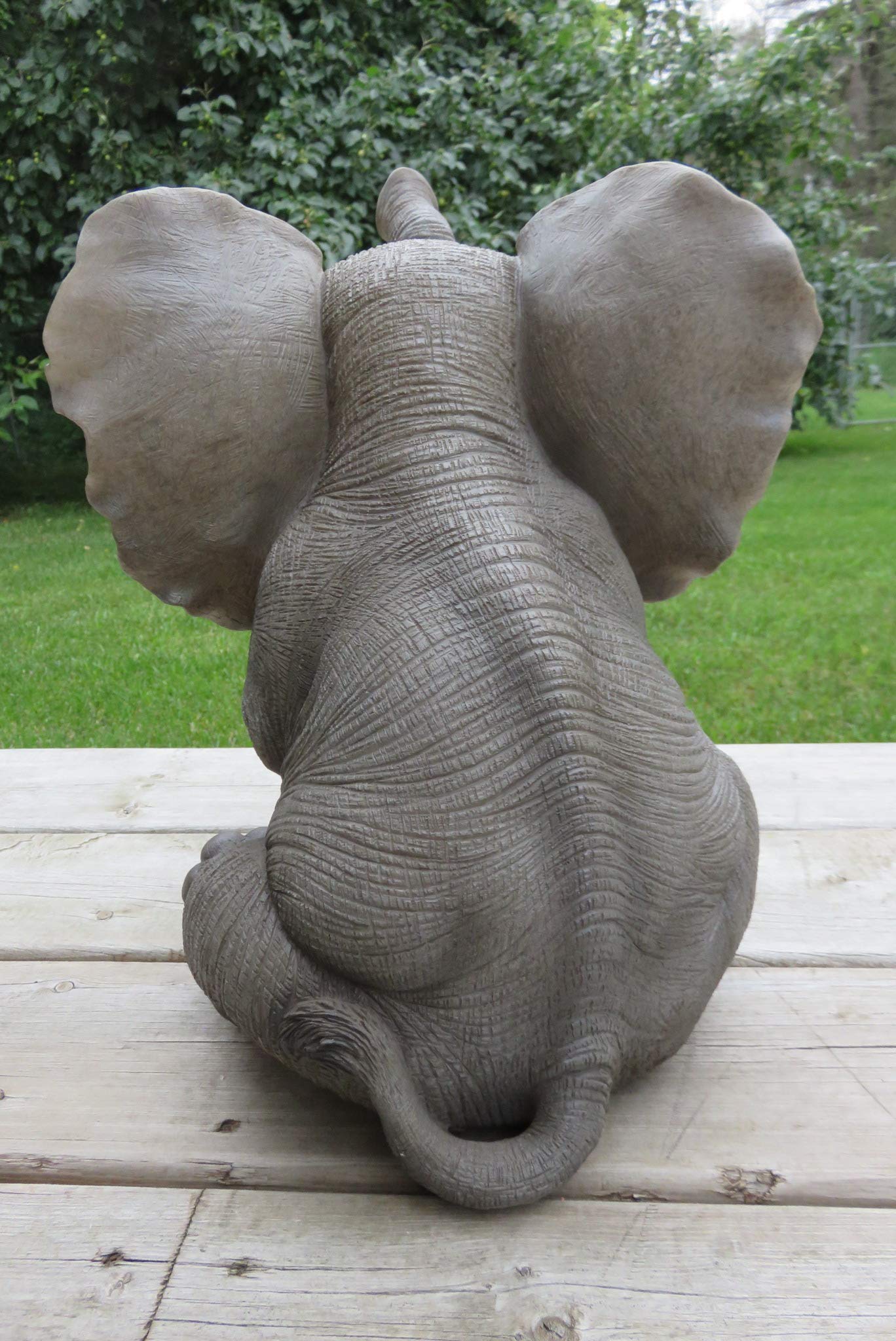 Handcrafted Sitting Elephant Baby Statue with Raised Trunk - Perfect for Nursery Decor, Baby Shower Gifts & Feng Shui Home Accessories