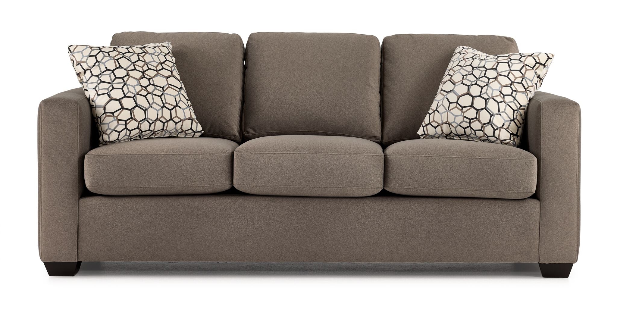 Arlo Brown Caleb Sofa - Modern Comfortable Living Room Furniture for Home & Office | Perfect for Relaxing, Entertaining & Small Spaces