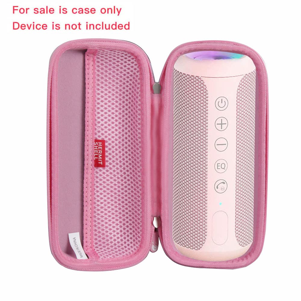 Hermitshell Durable Hard Travel Case for Ortizan Bluetooth Speaker - Shockproof & Water-Resistant Protective Cover (Pink) - Perfect for Outdoor Adventures, Camping, Beach Trips & Travel Accessories