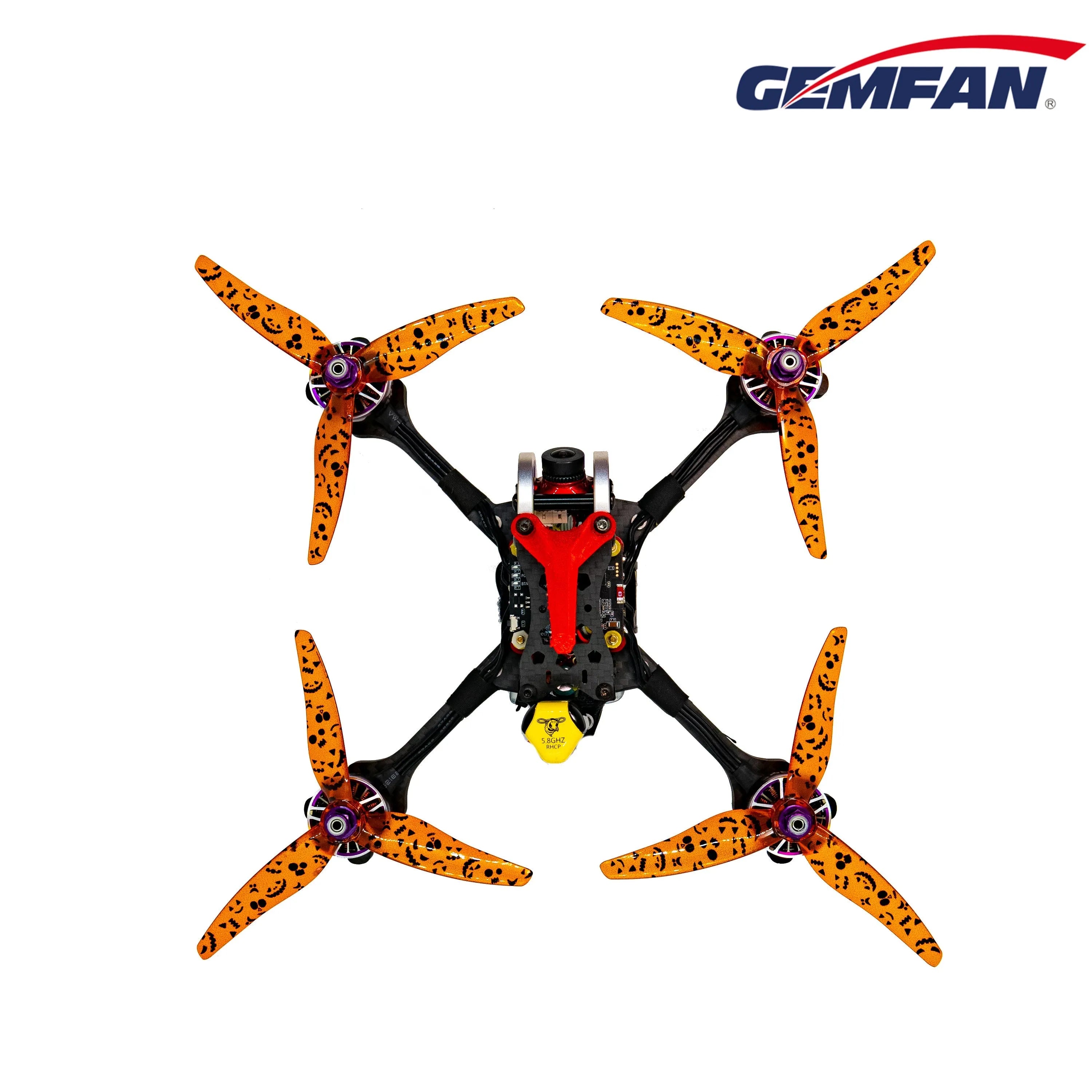 Gemfan Halloween 51466 V2 3-Blade Propeller - 12 Pack - Durable ABS Plastic for FPV Drones, Quadcopters, and RC Aircraft - Perfect for Racing, Freestyle Flying, and Aerial Photography