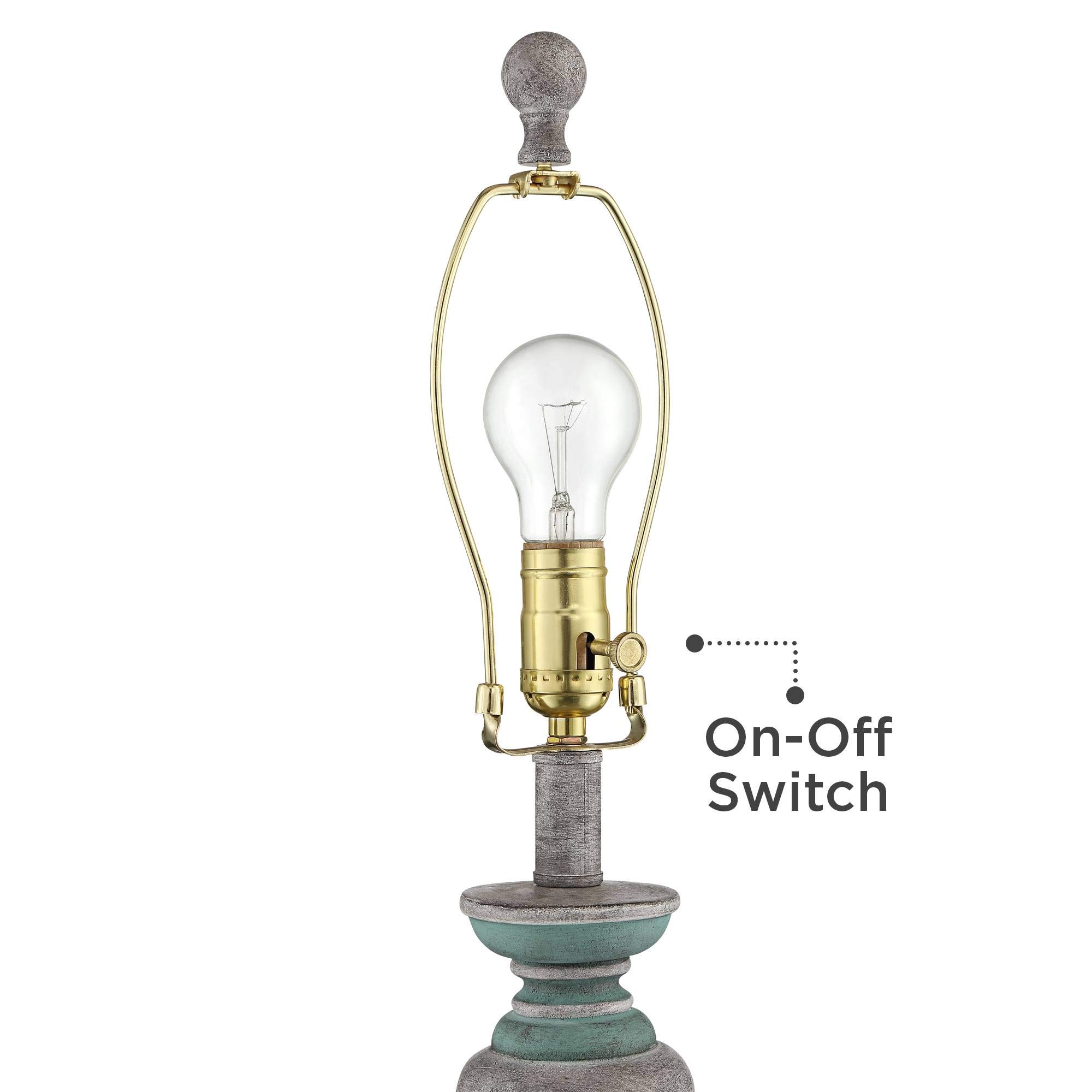 Regency Hill Patsy Rustic Farmhouse Table Lamps - Set of 2, 26.5