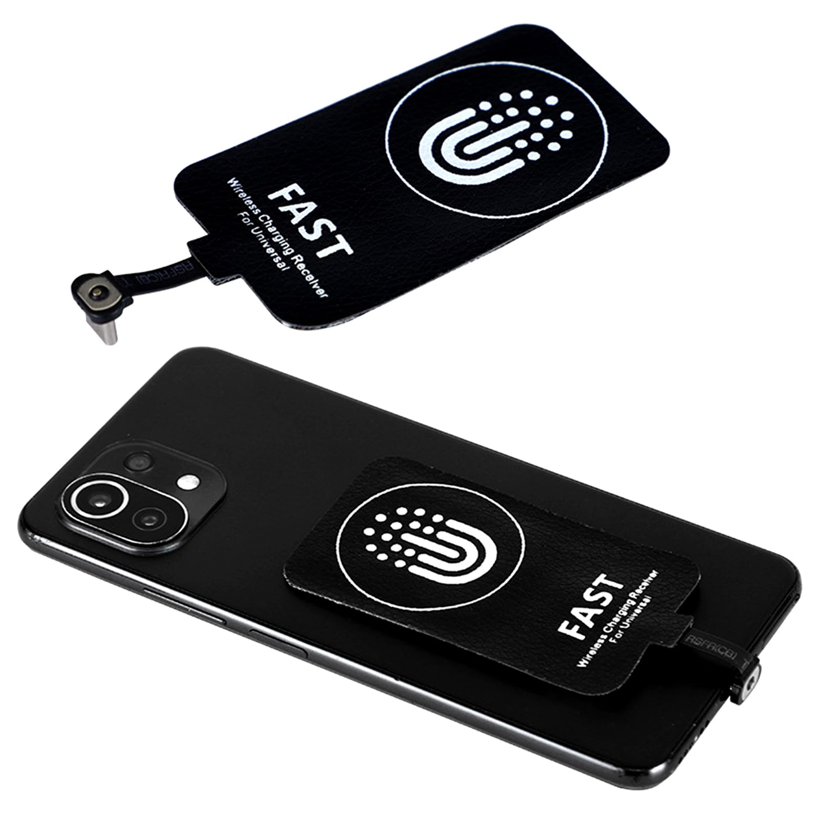 Septpenta Slim Type C Wireless Charging Receiver - 10W Fast Charging, Foldable Design, Multi-Protection Safety, Magnetic Charging Cable Included - Perfect for Smartphones, Tablets & Type C Devices (Home/Office/Car Use)
