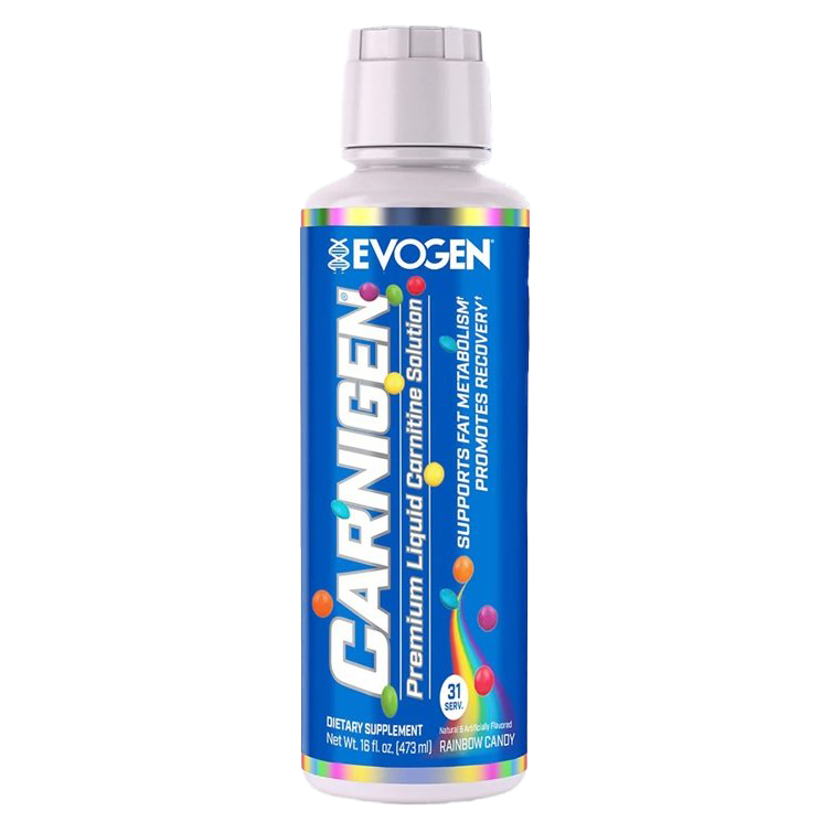 Evogen Carnigen Pre-Workout Supplement - Rainbow Candy Flavor, 473ml (16oz) | Energy Booster for Gym, Running & Fitness | Vegan & Gluten-Free
