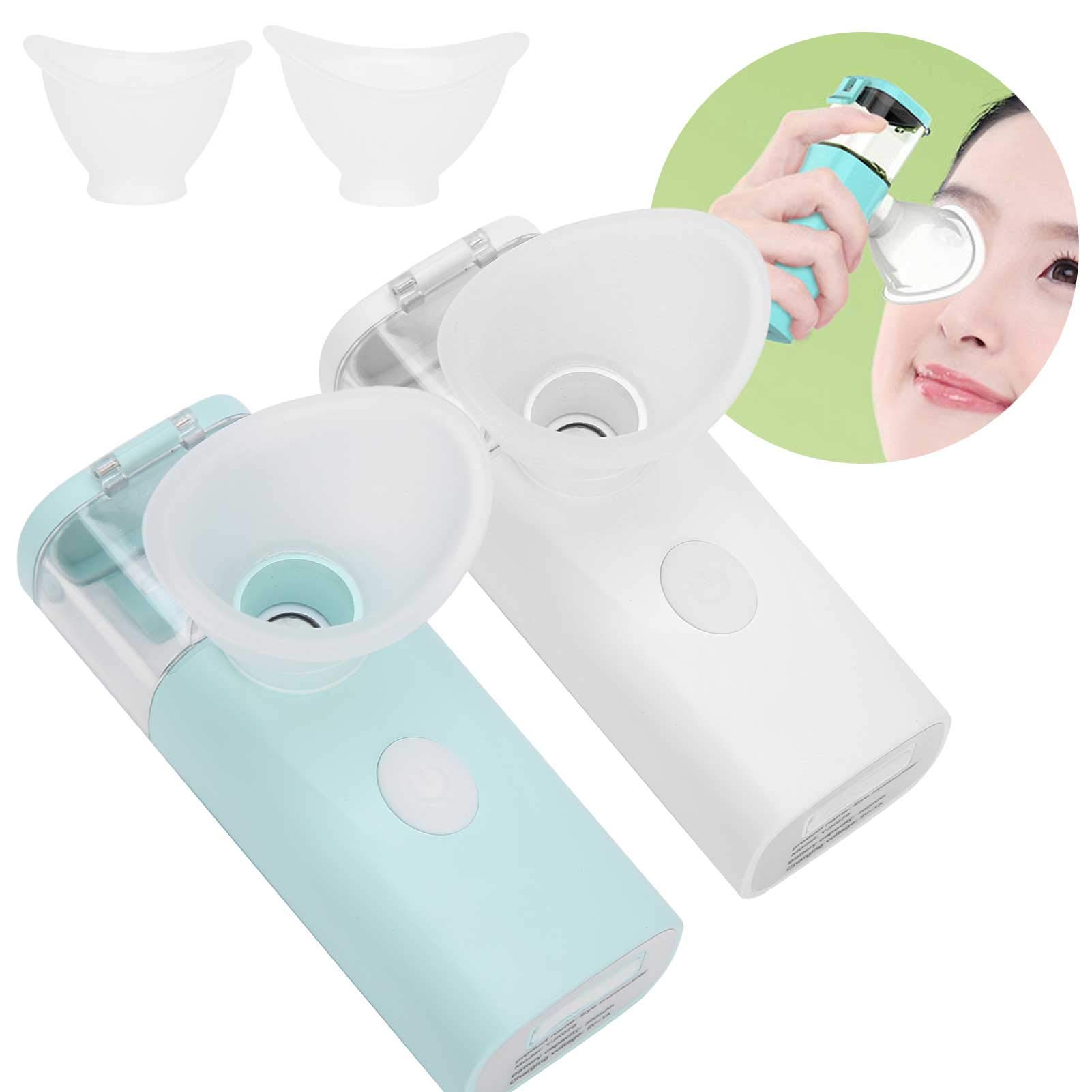 Dioche Portable Eye Humidifier & Facial Steamer - Fast Steam Sprayer for Dry Eyes, Moisturizing Eye Mist Machine for Skin Care & Makeup (White) | Perfect for Travel, Office & Home Eye Relaxation