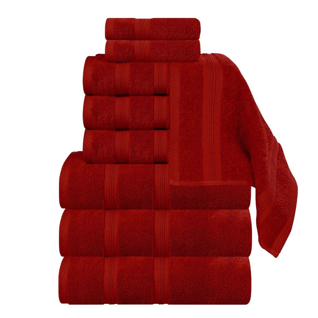 Premium Smart Dry Zero Twist Cotton 9-Piece Towel Set - Ultra Soft & Absorbent Bath Towels, Hand Towels & Washcloths for Spa, Bathroom & Luxury Home Use