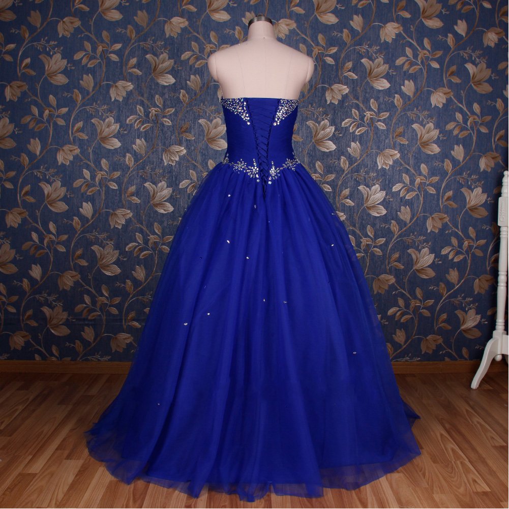 Kivary® Elegant Long Ball Gown with Corset - Perfect for Prom, Quinceañera, Pageant & Formal Events - Crystal Embellished Evening Dress for Women