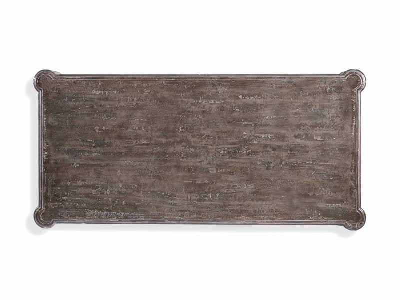 Hand Carved Solid Wood Rectangle Dining Table - Indian Style White Farmhouse Dining Table for Kitchen, Dining Room & Home Decor