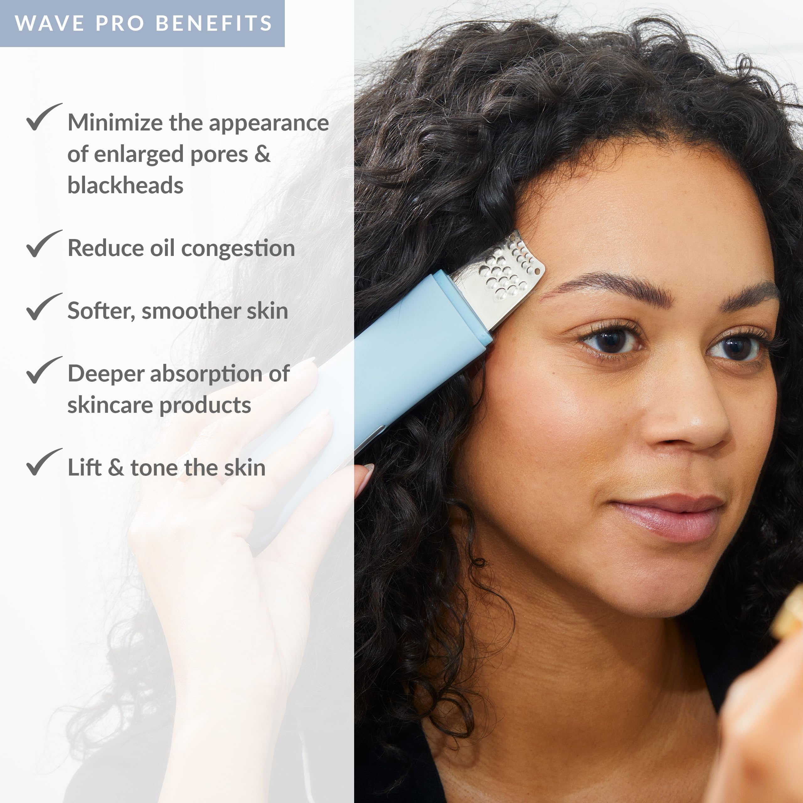 PMD Wave Pro Professional Skin Spatula - SonicGlow Vibration & E-Wave Technology for Deep Pore Cleansing - Extract Blackheads, Whiteheads & Infuse Skincare - At-Home Facial Tool for Clear, Glowing Skin - Perfect for Acne-Prone & Sensitive Skin Care Routine
