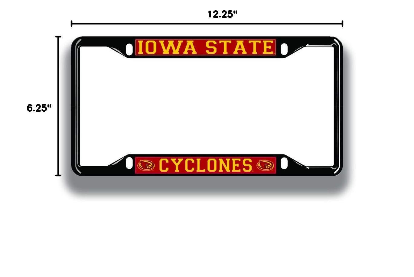Official NCAA Licensed Black License Plate Frame - Durable Metal Car Accessory for College Sports Fans - Perfect for Tailgating, Game Day & Alumni Pride