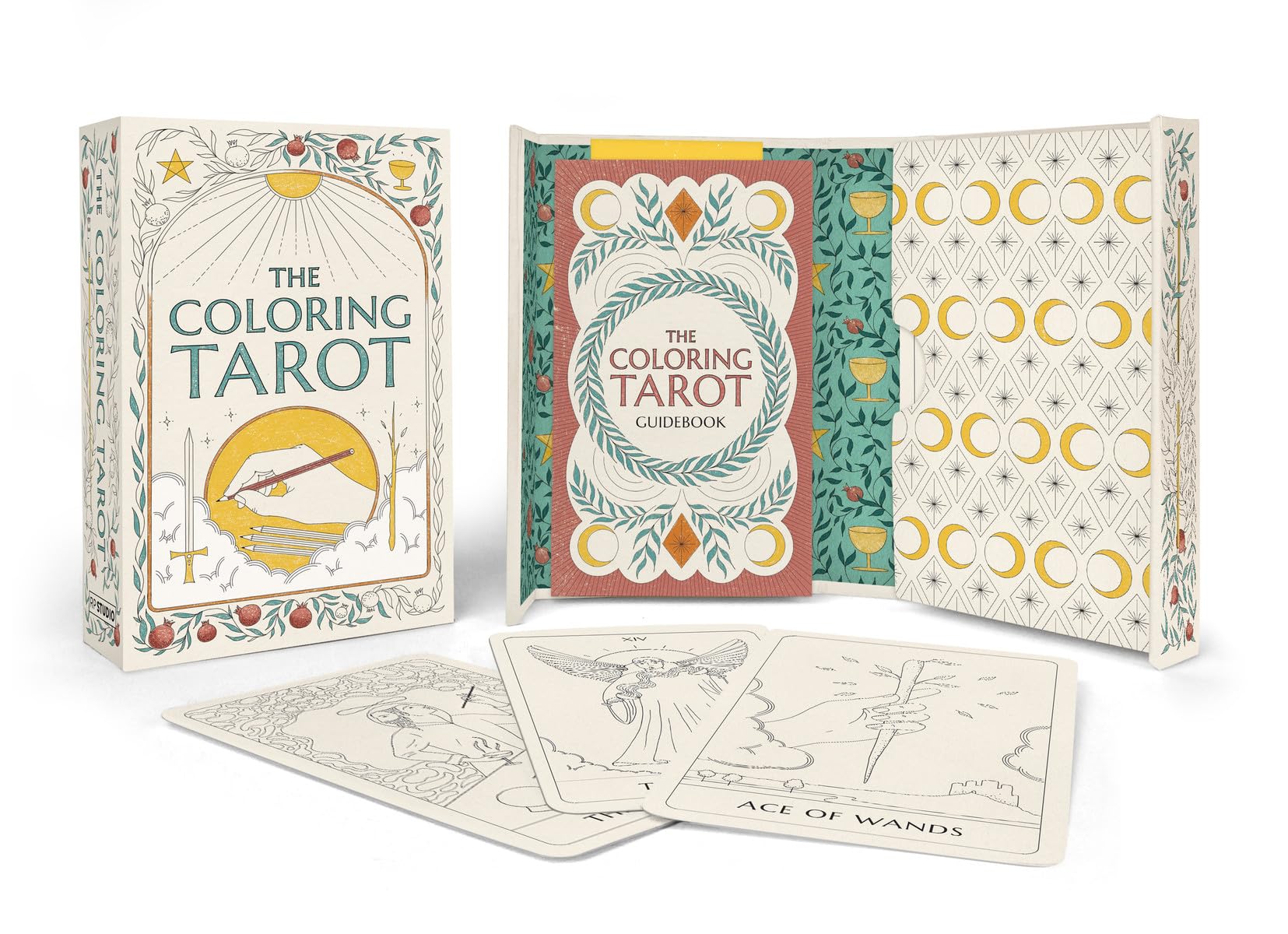 The Coloring Tarot Deck with Guidebook - DIY Creative Coloring Kit for Meditation, Self-Discovery & Art Therapy | Perfect for Beginners, Tarot Enthusiasts & Stress Relief Activities