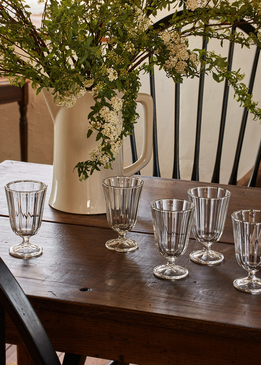 Elegant Fluted Glassware Set - 12-Piece Crystal Drinking Glasses for Wine, Cocktails & Champagne - Perfect for Dinner Parties, Weddings & Home Entertaining