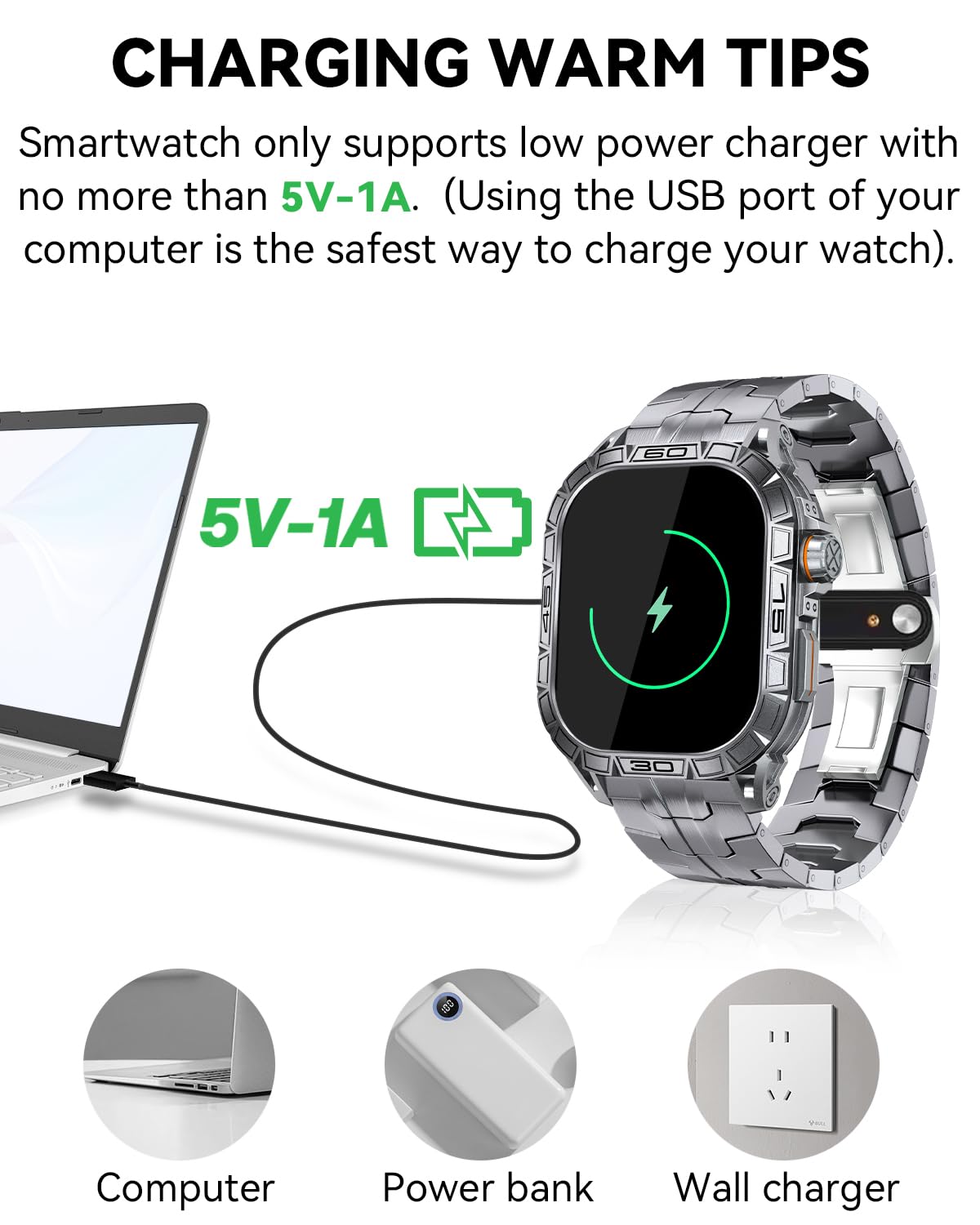 Military Smart Watch for Men - 1.96