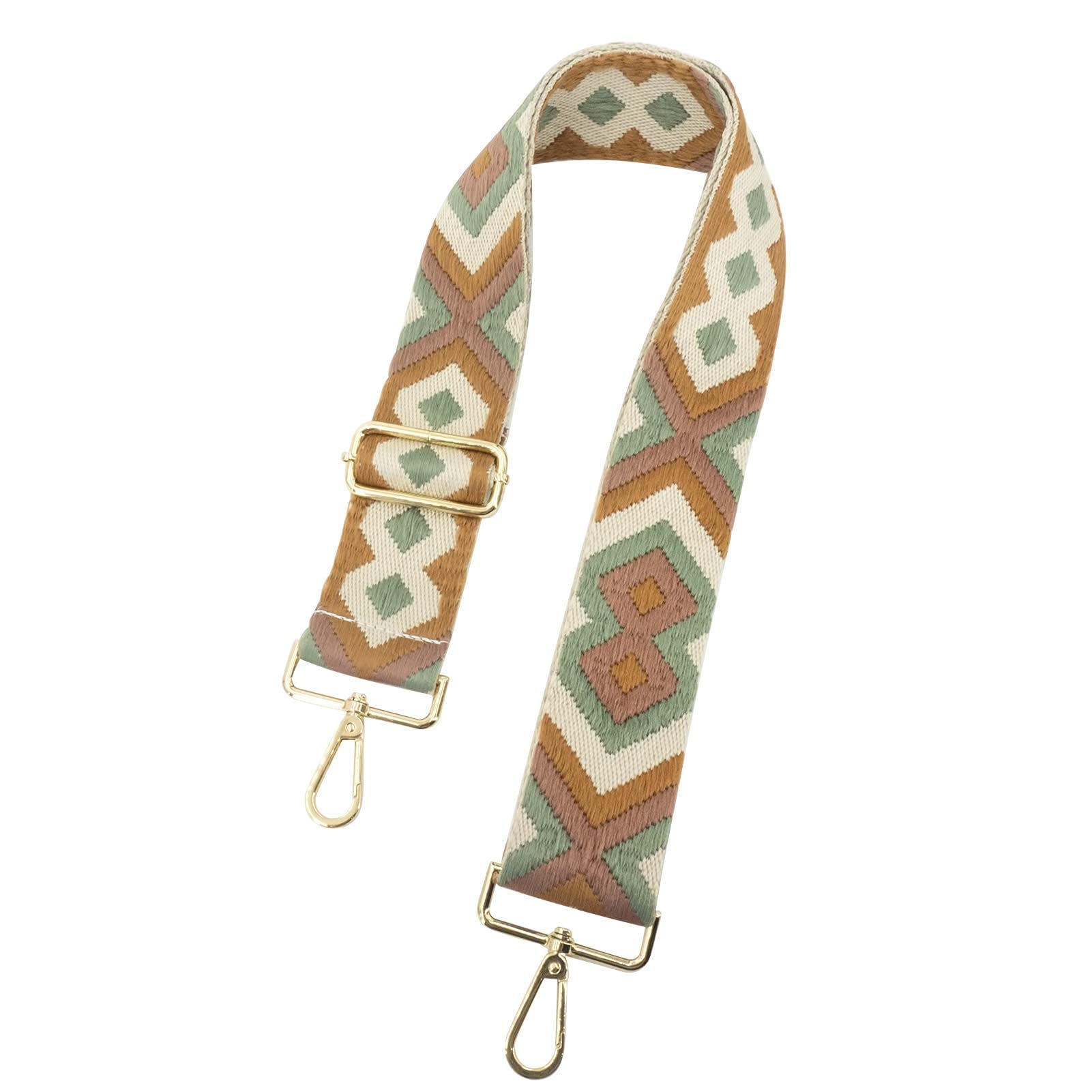 Adjustable Crossbody Bag Strap Replacement - Universal Fit for Handbags, Shoulder Bags, Purses, Laptop Bags, Gym Bags & Briefcases - Green & Orange - Perfect for Work, Travel & Everyday Use