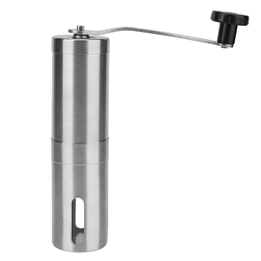 Premium Stainless Steel Manual Coffee Grinder with Ceramic Burr - Portable Hand Crank Mill for Coffee Beans, Spices, Nuts | Perfect for Home, Camping & Travel Brewing