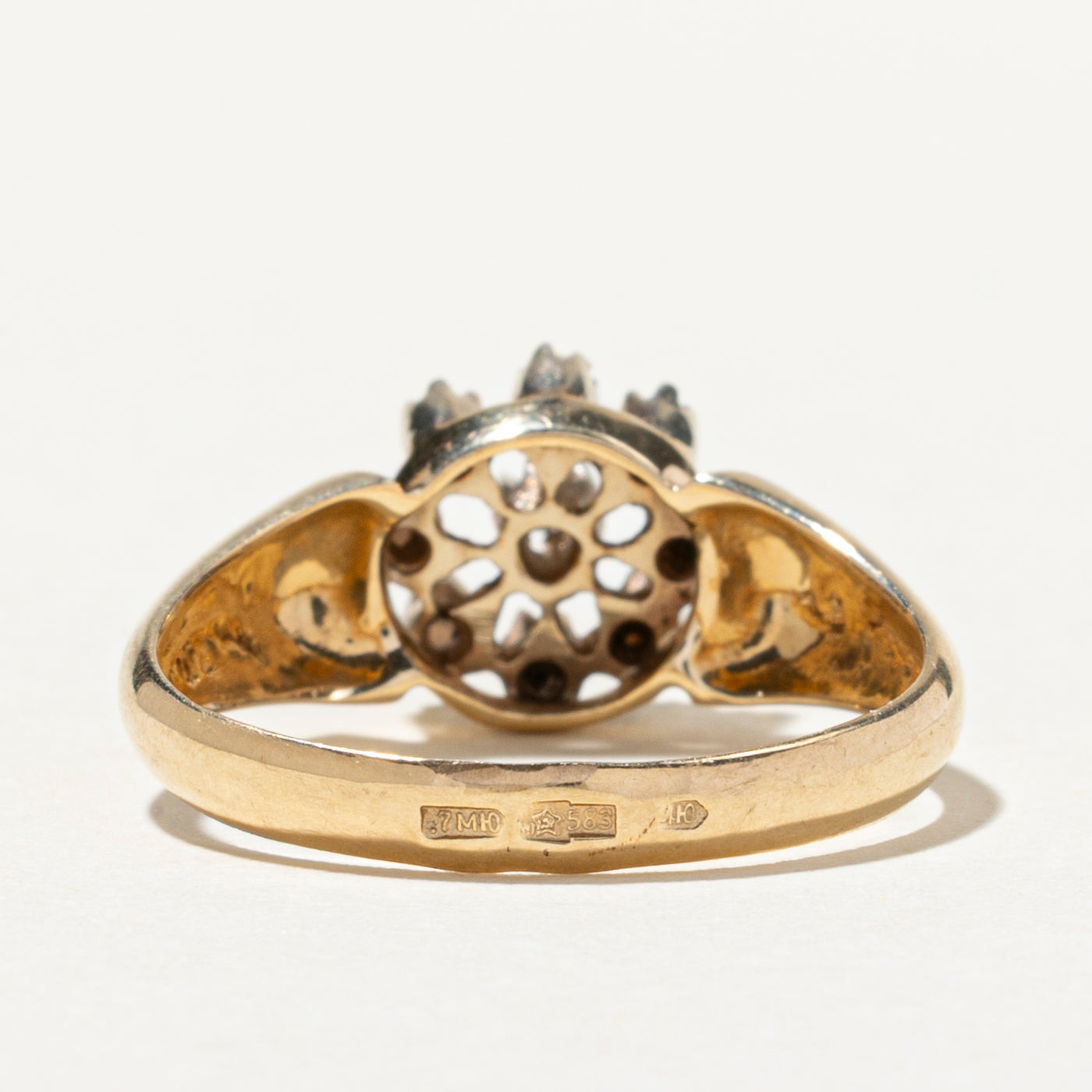0.11ctw Diamond Cluster Cocktail Ring for Women - Size 7.5 | Elegant Party Jewelry for Evening Events, Weddings & Special Occasions