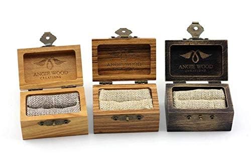 Handcrafted Koa Wood Ring Box for Wedding & Engagement - Vintage Jewelry Gift Box for Proposal, Anniversary & Special Occasions