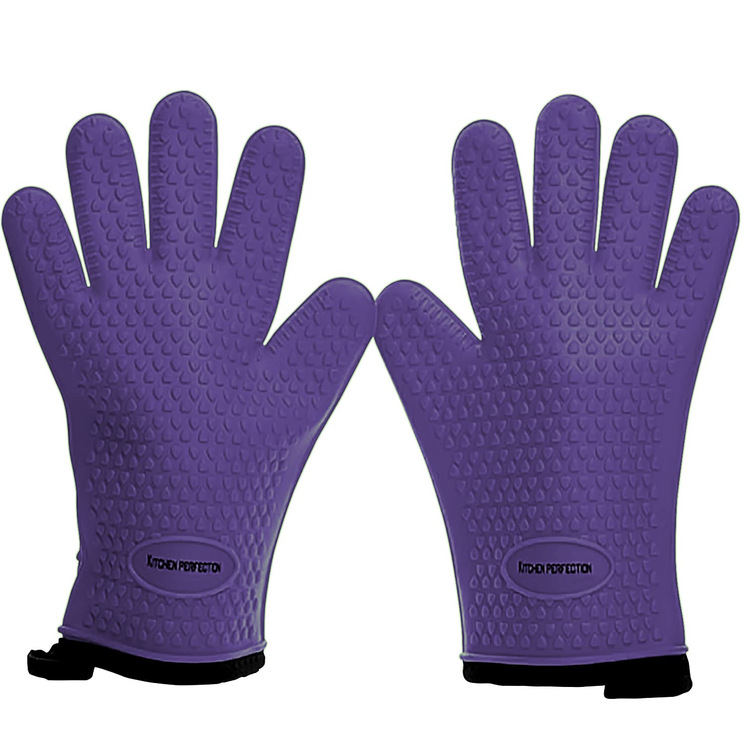 **KITCHEN PERFECTION XL Heat-Resistant Silicone BBQ Gloves for Grilling, Smoking & Frying - Waterproof Oven Mitts for Extreme Heat Protection - Superior Value Set with 3 Bonuses | Perfect for Outdoor Cooking, Camping & Backyard BBQs**
