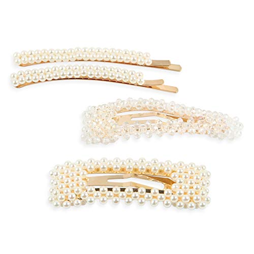 Pearl & Crystal Hair Set - Clear