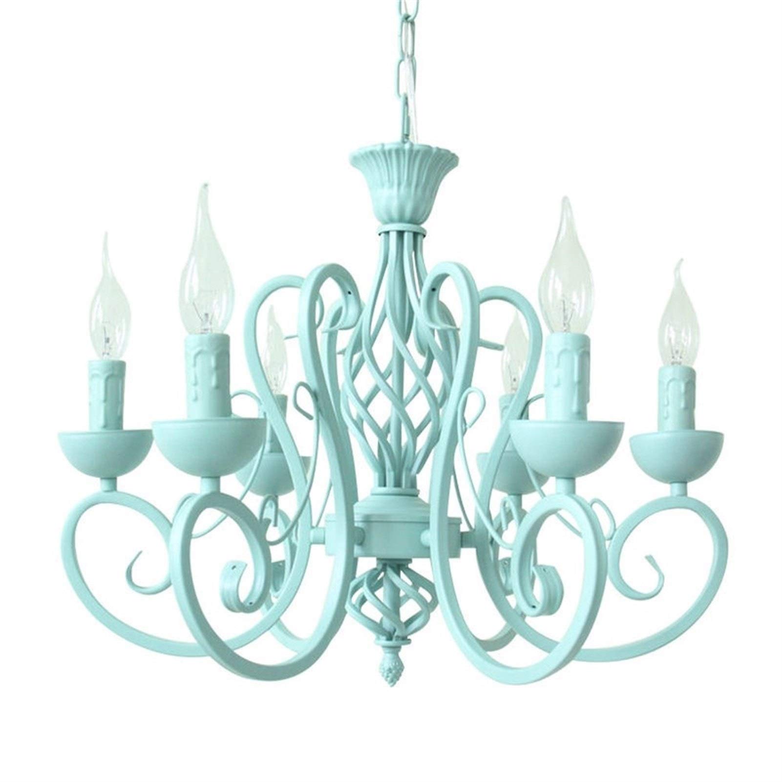 ZIZISHUANG Mediterranean Style Pendant Light - Lovely Green Chandelier for Kids Bedroom, Nursery Ceiling Lamp | Perfect for Baby Boys & Girls Rooms, Children's Play Area & Cozy Reading Nooks