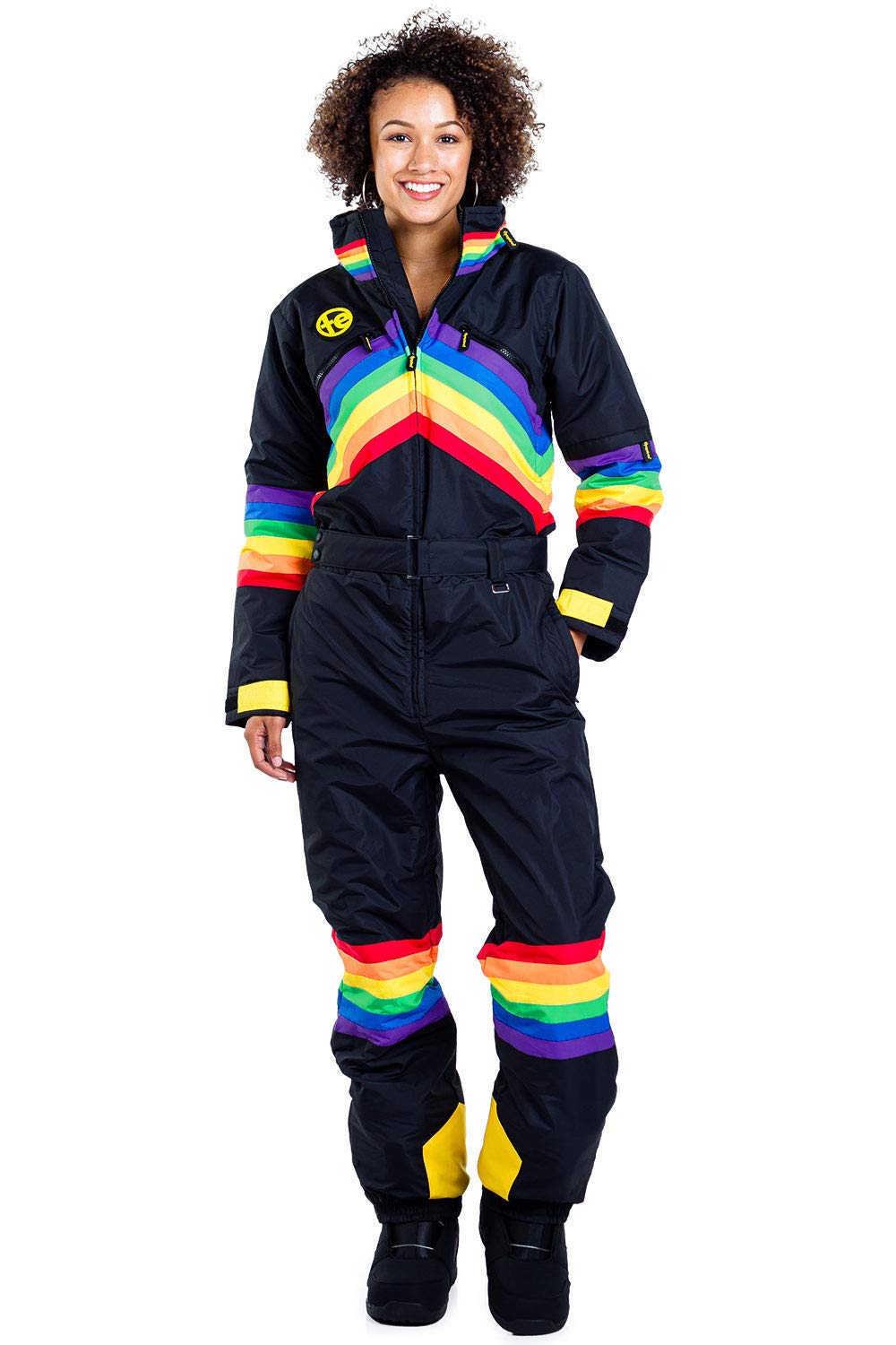 Tipsy Elves Women's Retro Insulated Snowsuit - Waterproof Winter Ski Suit for Women | Warm One-Piece Outfit for Skiing, Snowboarding & Cold Weather Activities