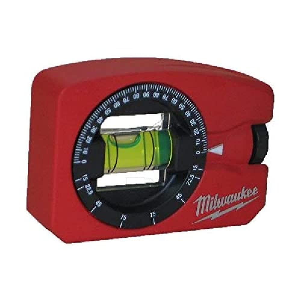 Milwaukee 4932459597 932459597 7.8cm Magnetic Pocket Level - Red | Compact & Durable for Construction, DIY Projects & Home Improvement